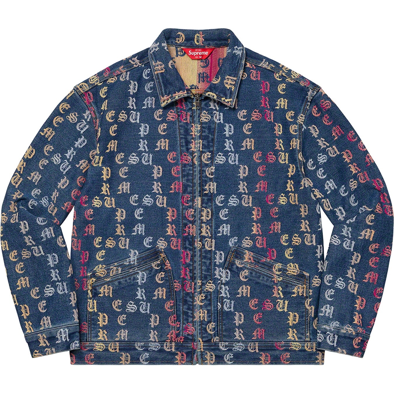 Supreme Gradient Jacquard Denim Work Jacket (SS22) - Blue - $248