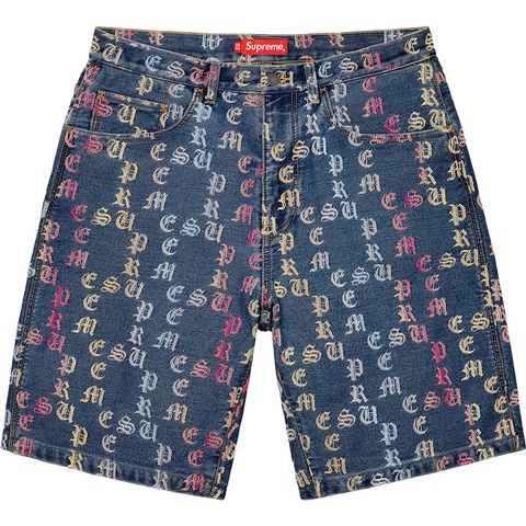 Supreme Gradient Jacquard Denim Short - Blue