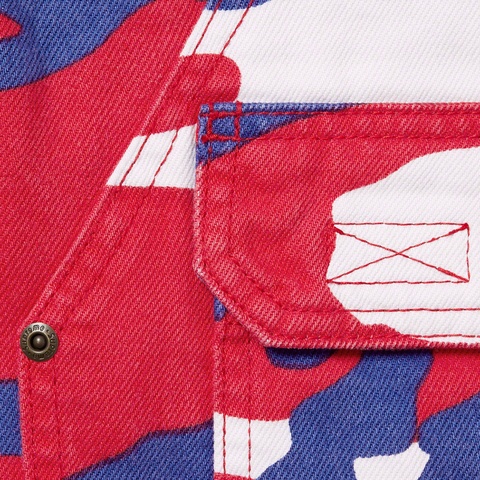 Supreme Double Knee Denim Utility Pant - Red Camo