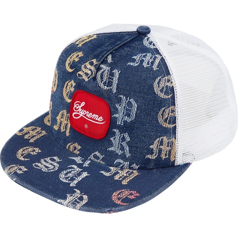 Supreme Gradient Jacquard Denim Mesh Back 5-Panel - Blue