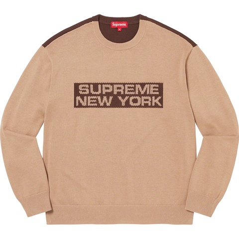 Supreme 2-Tone Sweater - Light Brown