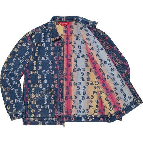 Gradient Jacquard Denim Work Jacket - Supreme