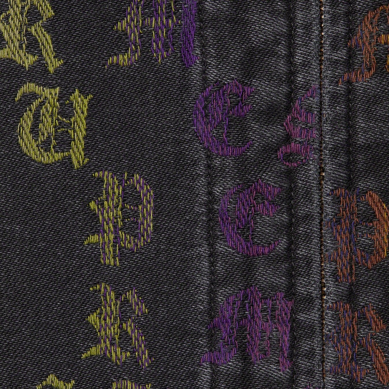 Supreme Gradient Jacquard Denim Work Jacket (SS22) - Black - $248