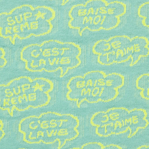 Supreme Word Bubble Jacquard S/S Top - Dusty Aqua