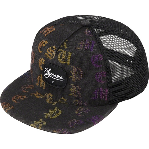 Supreme Gradient Jacquard Denim Mesh Back 5-Panel - Black