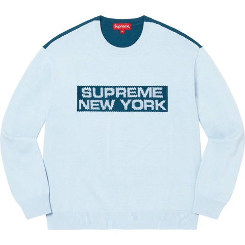 Supreme 2-Tone Sweater - Light Blue