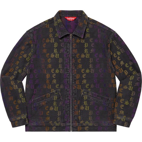 Supreme Gradient Jacquard Denim Work Jacket - Black