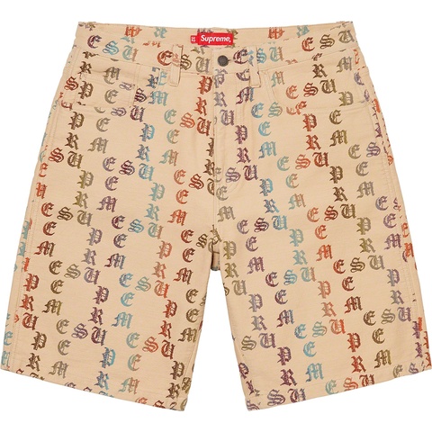 Supreme Gradient Jacquard Denim Short - Tan