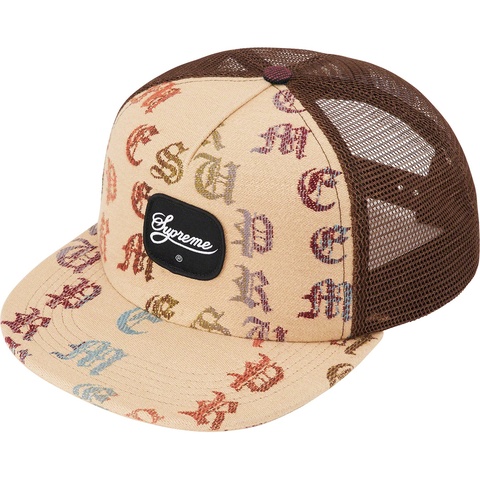 Supreme Gradient Jacquard Denim Mesh Back 5-Panel - Tan