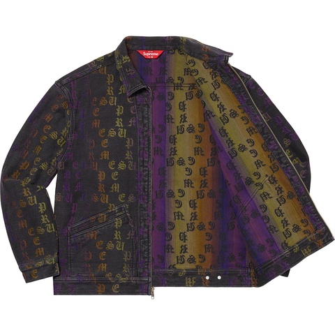 Supreme Gradient Jacquard Denim Work Jacket - Black