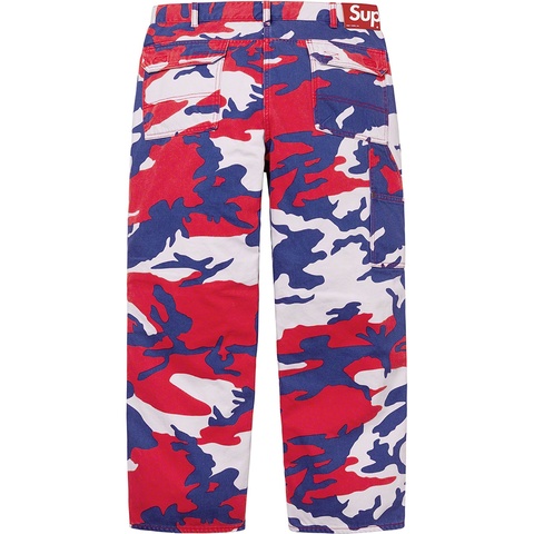 Supreme Double Knee Denim Utility Pant - Red Camo