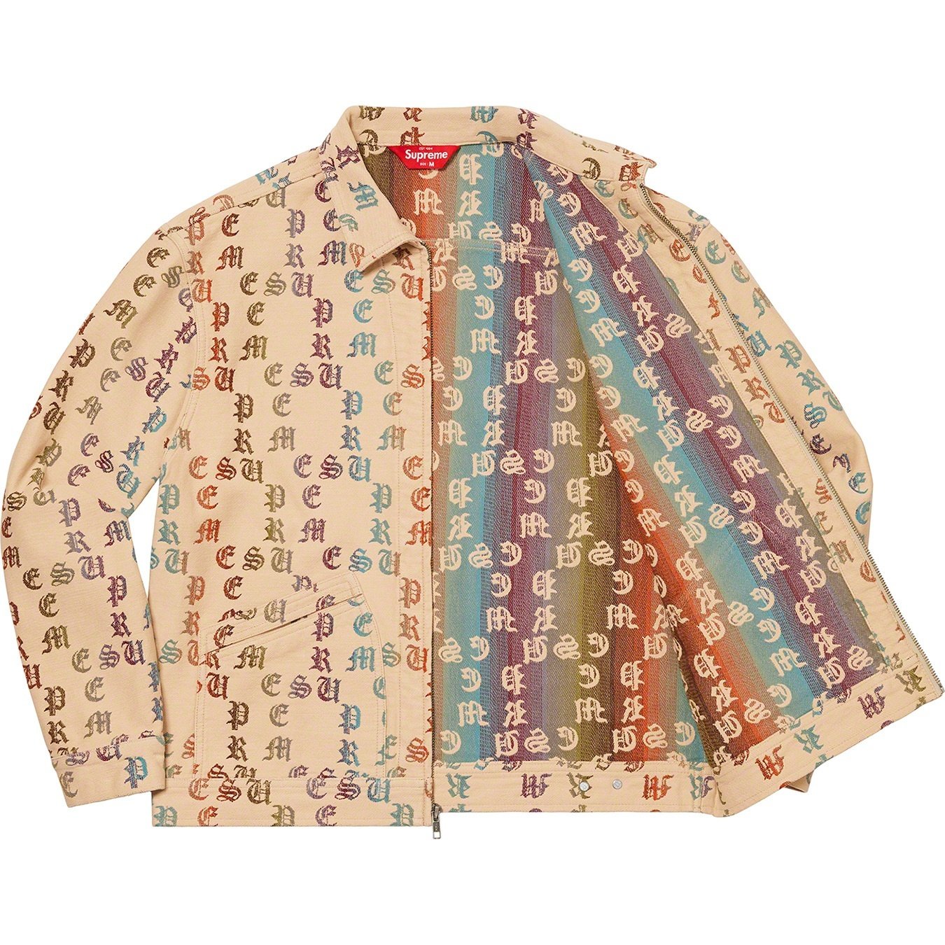 Supreme Gradient Jacquard Denim Work Jacket (SS22) - Tan - $248