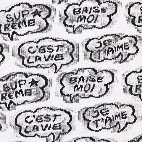 Supreme Word Bubble Jacquard S/S Top - White
