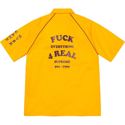 Supreme Fuck Everything S/S Work Shirt - Yellow