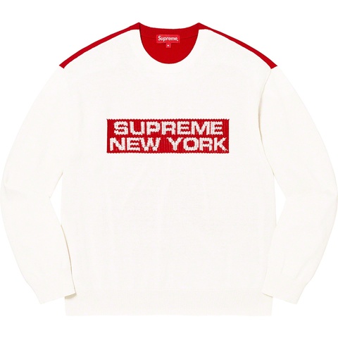 Supreme 2-Tone Sweater - White