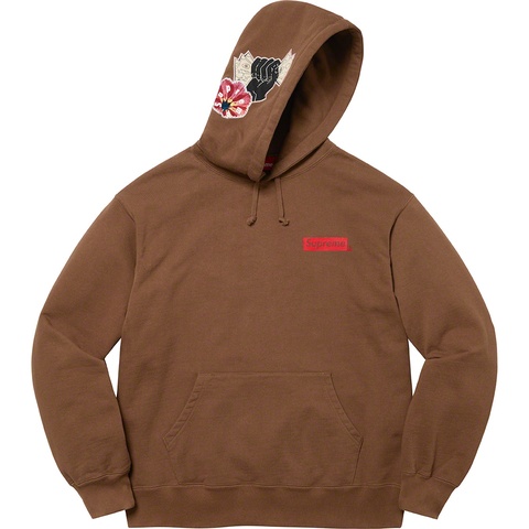 Supreme Instant High Patches Hooded Sweatshirt - Brown
