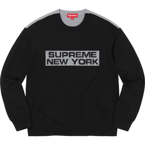 Supreme 2-Tone Sweater - Black