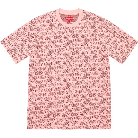 Supreme Word Bubble Jacquard S/S Top - Peach