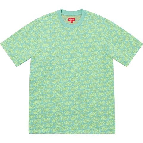 Supreme Word Bubble Jacquard S/S Top - Dusty Aqua