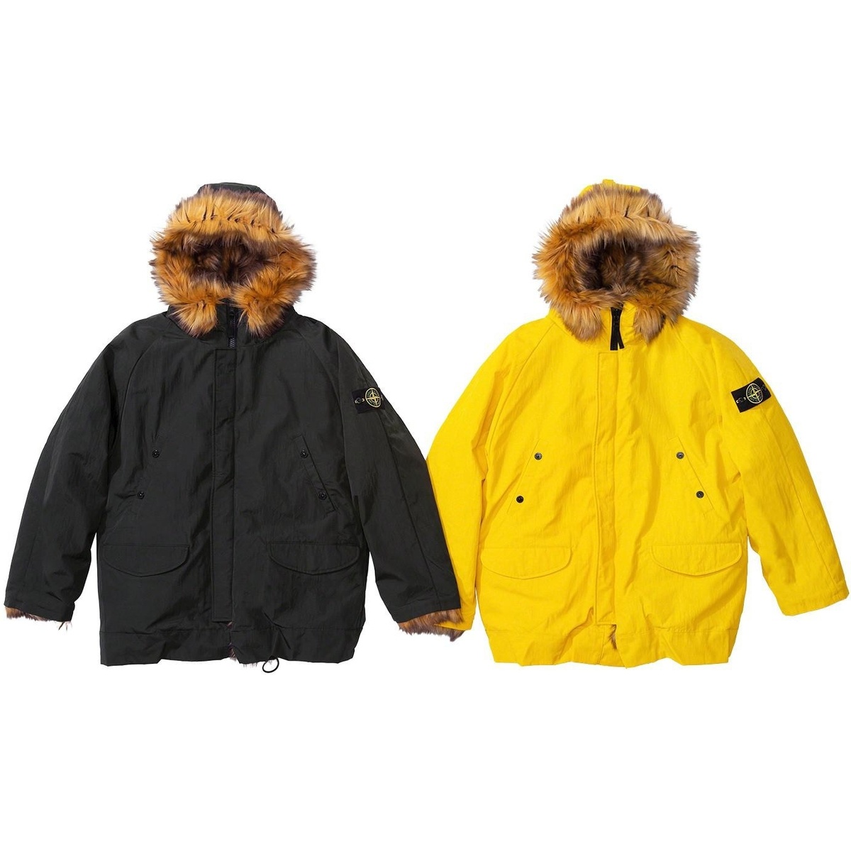 Supreme®/Stone Island® Formula Steel Reversible Faux Fur Parka