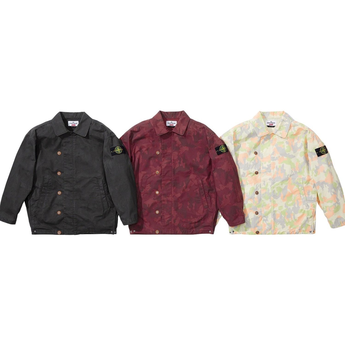 Supreme®/Stone Island® Reactive Ice Camo Ripstop Jacket - Supreme