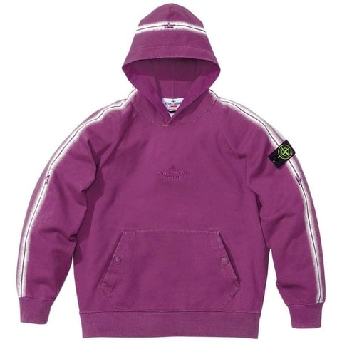 Supreme®/Stone Island® Stripe Hooded Sweatshirt - Supreme