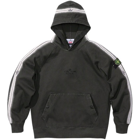 Supreme®/Stone Island® Stripe Hooded Sweatshirt - Supreme