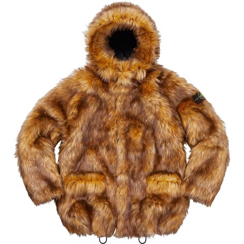Supreme Supreme®/Stone Island® Formula Steel Reversible Faux Fur Parka - Black
