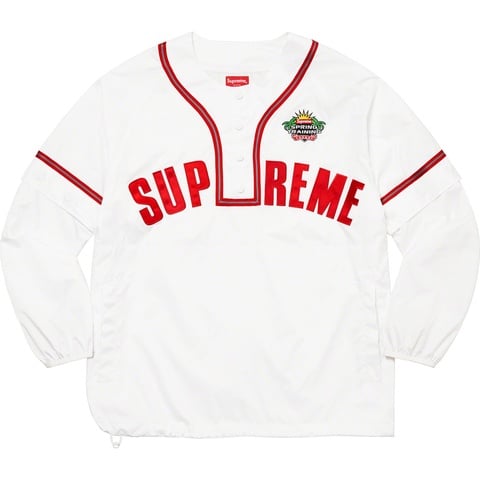Snap-Off Sleeve L/S Baseball Top - Supreme