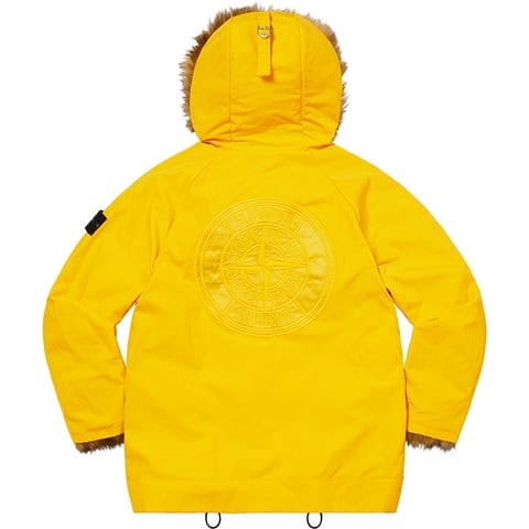 Supreme Supreme®/Stone Island® Formula Steel Reversible Faux Fur Parka - Yellow
