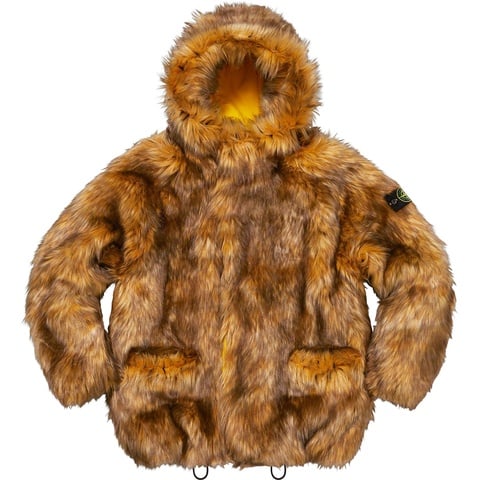 Supreme Supreme®/Stone Island® Formula Steel Reversible Faux Fur Parka - Yellow