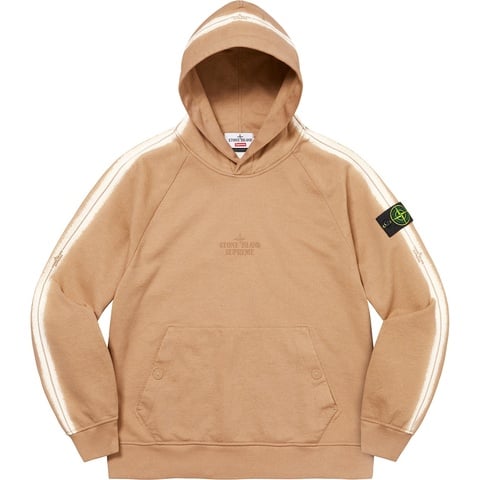 Supreme Supreme®/Stone Island® Stripe Hooded Sweatshirt - Tan