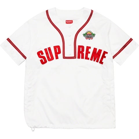 Snap-Off Sleeve L/S Baseball Top - Supreme