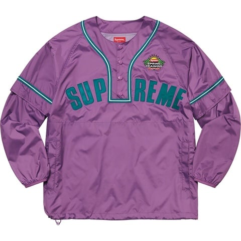 Snap-Off Sleeve L/S Baseball Top - Supreme
