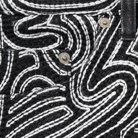 Supreme Chainstitch Regular Jean - Black