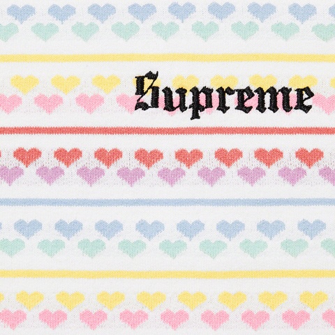 Supreme Hearts Jacquard S/S Top - White
