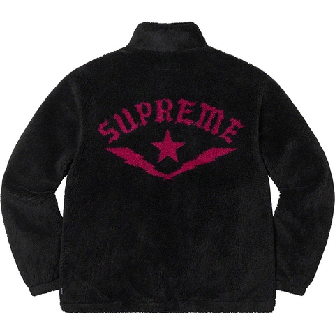 Supreme Star Fleece Jacket - Black