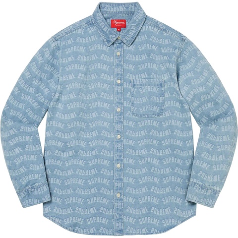 Supreme Arc Jacquard Denim Shirt - Blue