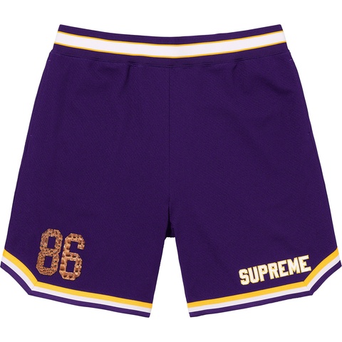 Supreme Faux Croc Basketball Short - Purple