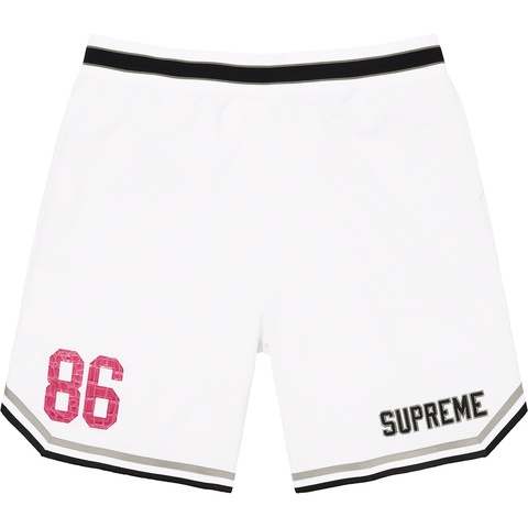 Supreme Faux Croc Basketball Short - White