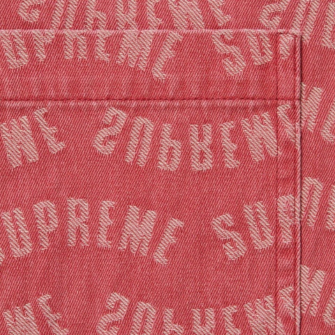 Supreme Arc Jacquard Denim Shirt - Red