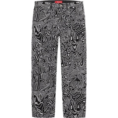Supreme Chainstitch Regular Jean - Black