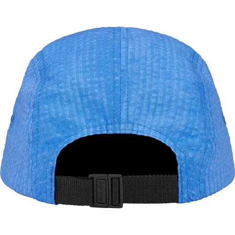 Supreme Washed Seersucker Camp Cap - Blue