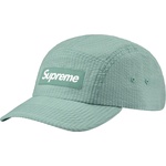 Supreme Washed Seersucker Camp Cap (SS22) - Sage