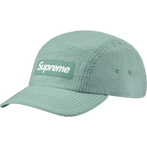 Supreme Washed Seersucker Camp Cap - Sage