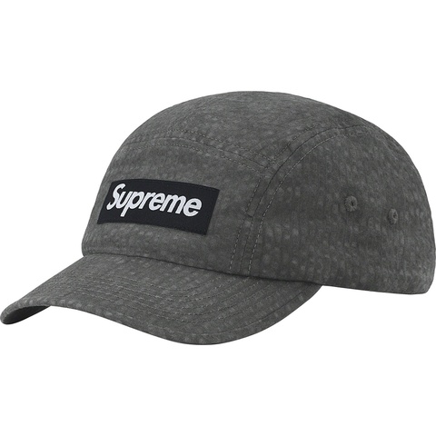 Supreme Washed Seersucker Camp Cap - Black