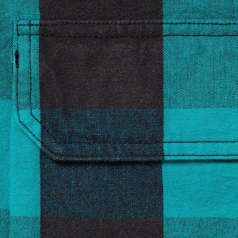 Supreme Cotton Hooded Jacket - Teal Plaid