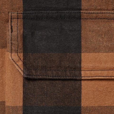 Supreme Cotton Hooded Jacket - Brown Plaid