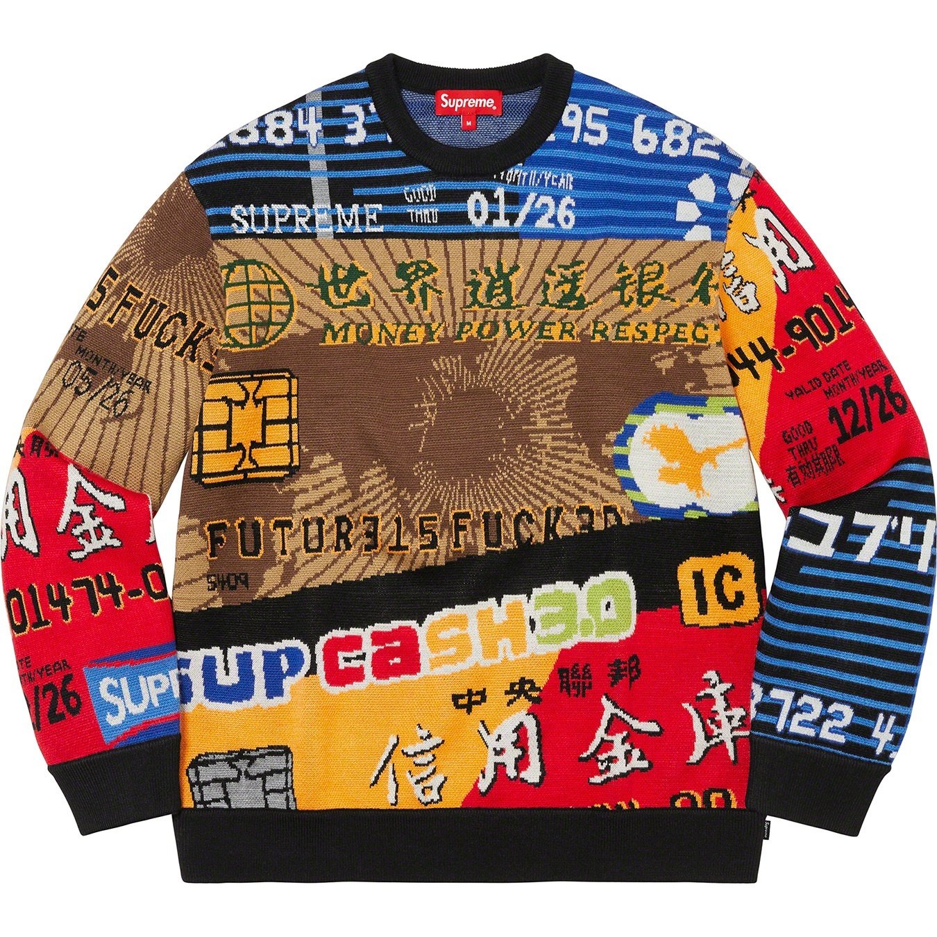 Supreme Credit Cards Sweater (SS22) - Black - $198