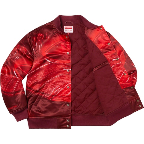 Supreme Supreme®/Mitchell & Ness® Stadium Satin Varsity Jacket - Red